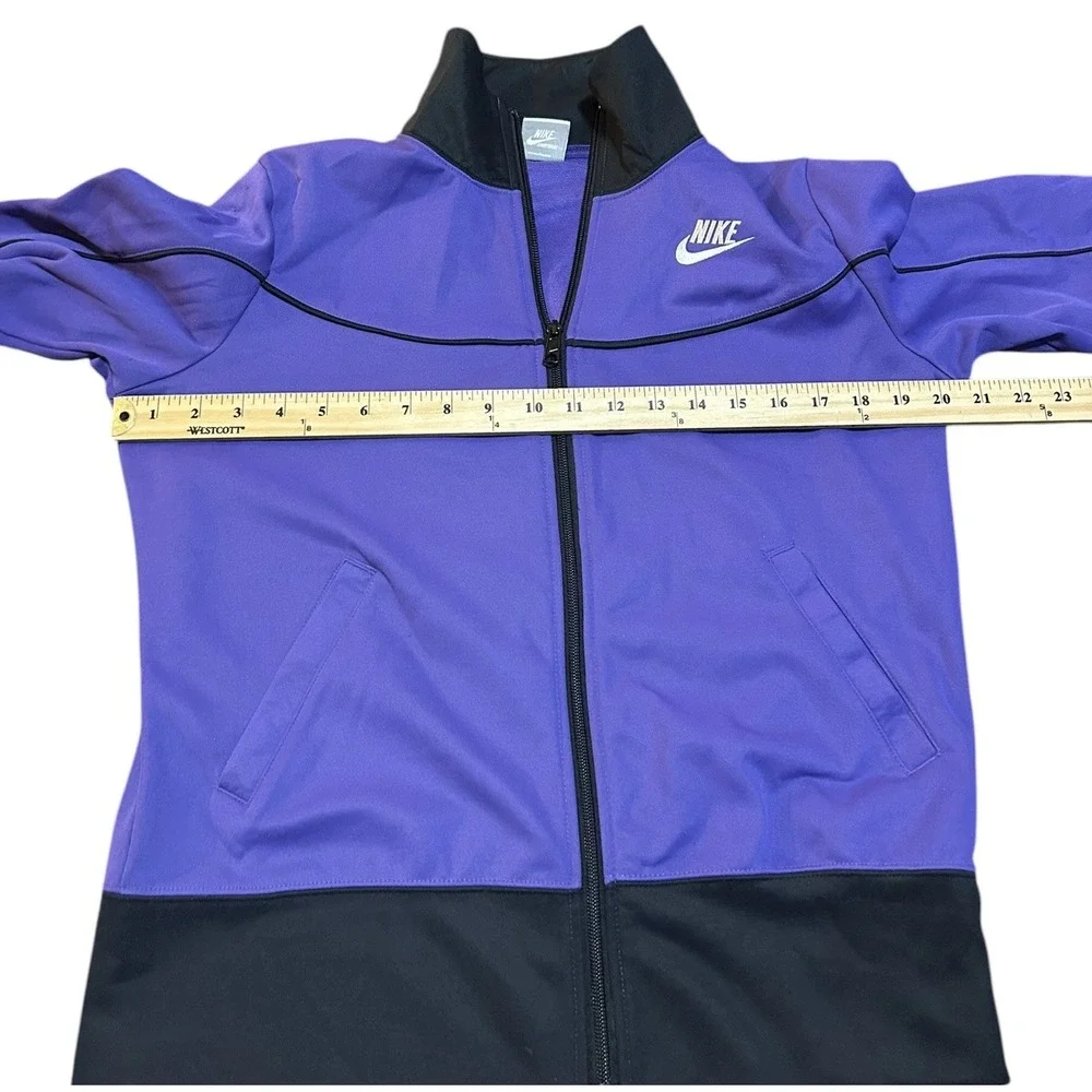 Nike Sportswear Kids Girls Purple Black Full Zip Track Jacket Size Medium 8-10